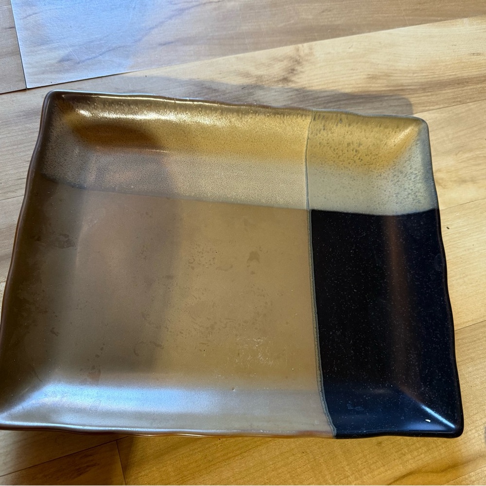 Serving Platter - Gold Dust Black Collection by Sango